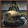Trends International NFL New Orleans Saints - Helmet 16 Wall Poster, 22.375" x 34", Mahogany Framed Version view 1