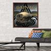 Trends International NFL New Orleans Saints - Helmet 16 Wall Poster, 22.375" x 34", Mahogany Framed Version view 2