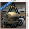 Trends International NFL New Orleans Saints - Helmet 16 Wall Poster, 22.375" x 34", Mahogany Framed Version view 3