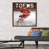 Trends International NHL Chicago Blackhawks - Jonathan Toews 17 Wall Poster, 34L x 22.4W, Mahogany Framed Version view 2