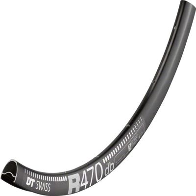 DT Swiss R 470 700c Tubeless-Ready Road Disc Rim: 24h, Black