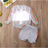 1-6T Toddler Girls Shorts Set 3pcs Summer Clothes Baby Cropped Vest Top + Long Sleeve Mesh Zipper Jacket (Gray, 4-5 Years) view 3