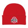 Two Feet Ahead Ohio State Buckeyes Team Baby Hat for Boys and Girls-Softly Knitted Infant Baby Beanie (Ohio State Buckeyes Team) Red view 1