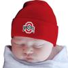 Two Feet Ahead Ohio State Buckeyes Team Baby Hat for Boys and Girls-Softly Knitted Infant Baby Beanie (Ohio State Buckeyes Team) Red view 2