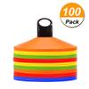 [ 100 Pack ] Disc Cones Agility Soccer Cones with Holder for Training, Football, Kids, Sports, Field Cone Markers,Soccer disc Cones (100) view 2