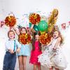 CREATIEE-PRO 4Pcs Metallic Cheerleading Pom Poms, 2 Pair Cheerleader Cheering Squad Pompoms for School Sports Dance Games Team Spirit Cheer view 4
