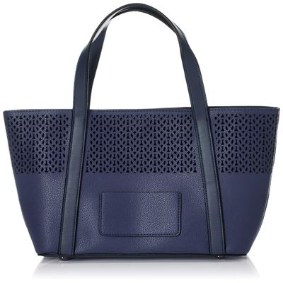 Fanuel A7138-1 High-Performance Bag-in-Bag with Shoulder Strap, Leather Cut, Punching, Commuting to Work Tote Bag, Navy Nevy