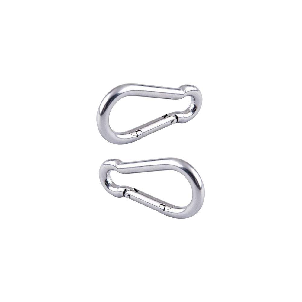 FITNESS MANIAC Stainless Steel Spring Snap Hook Carabiner Home Gym Body Building Weightlifting