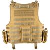 MGFLASHFORCE Tactical Airsoft Vest Adjustable Modular Paintball Vest (Tan) view 2