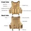 MGFLASHFORCE Tactical Airsoft Vest Adjustable Modular Paintball Vest (Tan) view 4