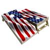 American Flag Series - Premium Cornhole Boards w Cupholders and a Handle - Includes 2 Regulation 4' x 2' Cornhole Boards w Premium Birch Plywood and 8 Cornhole Bags (Wavy Flag) view 1