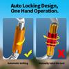 FVW Auto Locking Rock Climbing Carabiner Clips, UIAA Certified Professional 25KN (5620 lbs) Heavy Duty Caribeaners for Rappelling Swing Rescue & Gym etc, Large Carabiners, D-Shaped (silver-2pcs) view 3
