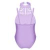 Agoky Kids Girls Tank Top Cutout Back Ballet Dance Gymnastics Leotard Jumpsuit Lavender Lace Bodice 3-4 view 2