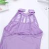 Agoky Kids Girls Tank Top Cutout Back Ballet Dance Gymnastics Leotard Jumpsuit Lavender Lace Bodice 3-4 view 4