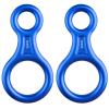 TRIWONDER 35KN Aluminum Climb Figure 8 Descender Rigging Plate Rappel Gear Downhill Equipment Heavy Duty (Blue - 2 Pack) view 1