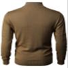 H2H Men's Soft Sweaters Quarter Zip Pullover Classic Ribbed Turtleneck Sweater Beige US XL/Asia 2XL (CMOSWL057) view 3