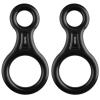 TRIWONDER 35KN Aluminum Climb Figure 8 Descender Rigging Plate Rappel Gear Downhill Equipment Heavy Duty (Black - 2 Pack) view 1
