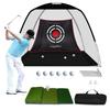 Gagalileo Golf Net: 10x7FT Backyard Driving Real Golf Ball Practice Hitting Training by Turf Mat Target Indoor Outdoor Chipping Swing Gift for Golfers Dad Husband Men view 1