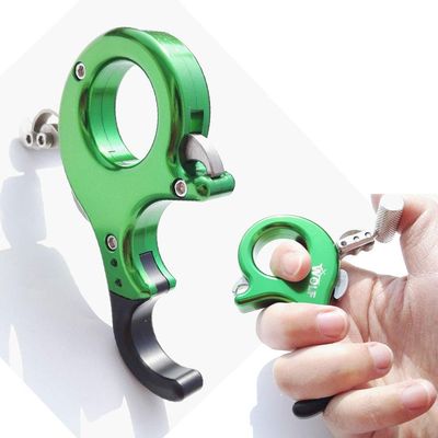 Hunting Bow Release Aid 3 or 4 Finger Release Aid Compound Bow Release Grip Button Release for Archery Shooting Target Trigger (Green)