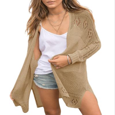Misassy Womens Open Front Knit Sheer Cardigans Summer Boho Lightweight Long Sleeve Kimono Long Sweater