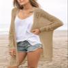 Misassy Womens Open Front Knit Sheer Cardigans Summer Boho Lightweight Long Sleeve Kimono Long Sweater view 2