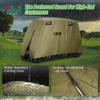 10L0L Golf Cart Cover 2/4/4+2 Passenger for Yamaha EZGO Club Car, Heavy Duty 420D Waterproof Windproof Durable Polyester Golf Cart Cover with 3 Zipper Doors for All-Weather Protection - Army Green view 2