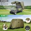 10L0L Golf Cart Cover 2/4/4+2 Passenger for Yamaha EZGO Club Car, Heavy Duty 420D Waterproof Windproof Durable Polyester Golf Cart Cover with 3 Zipper Doors for All-Weather Protection - Army Green view 3