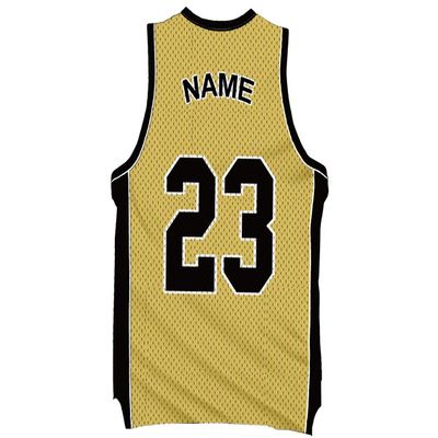 VWAQ Custom Basketball Jersey Removable Wall Decal Personalized Name and Number - BB5 (Gold, 30"H X 15.5"W)