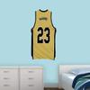 VWAQ Custom Basketball Jersey Removable Wall Decal Personalized Name and Number - BB5 (Gold, 30"H X 15.5"W) view 2