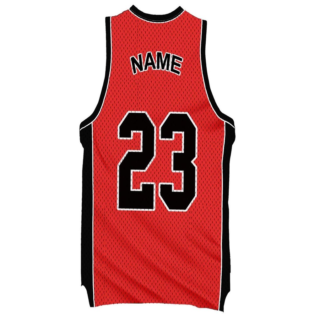 VWAQ Custom Basketball Jersey Removable Wall Decal Personalized Name and Number - BB5 (Red, 30"H X 15.5"W)