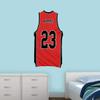 VWAQ Custom Basketball Jersey Removable Wall Decal Personalized Name and Number - BB5 (Red, 30"H X 15.5"W) view 2