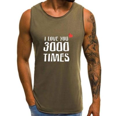 E-HOLISTIC LIFESTYLE Men's Vest Summer Sleeveless Cotton Bodybuilding Fitness Army Green