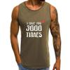 E-HOLISTIC LIFESTYLE Men's Vest Summer Sleeveless Cotton Bodybuilding Fitness Army Green view 1