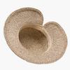 Summer Straw Beach Sun Visor Ponytail Hats for Women Foldable Floppy (Khaki) view 2