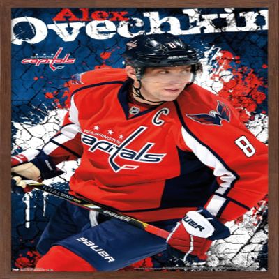 Trends International NHL Washington Capitals - Alex Ovechkin 13 Wall Poster, 22.375" x 34", Mahogany Framed Version
