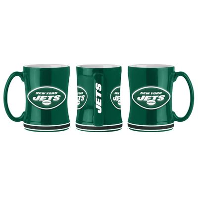 Boelter Brands NFL New York Jets Mugcoffee Mug 14oz Sculpted Relief 2019, Team Colors, One Size