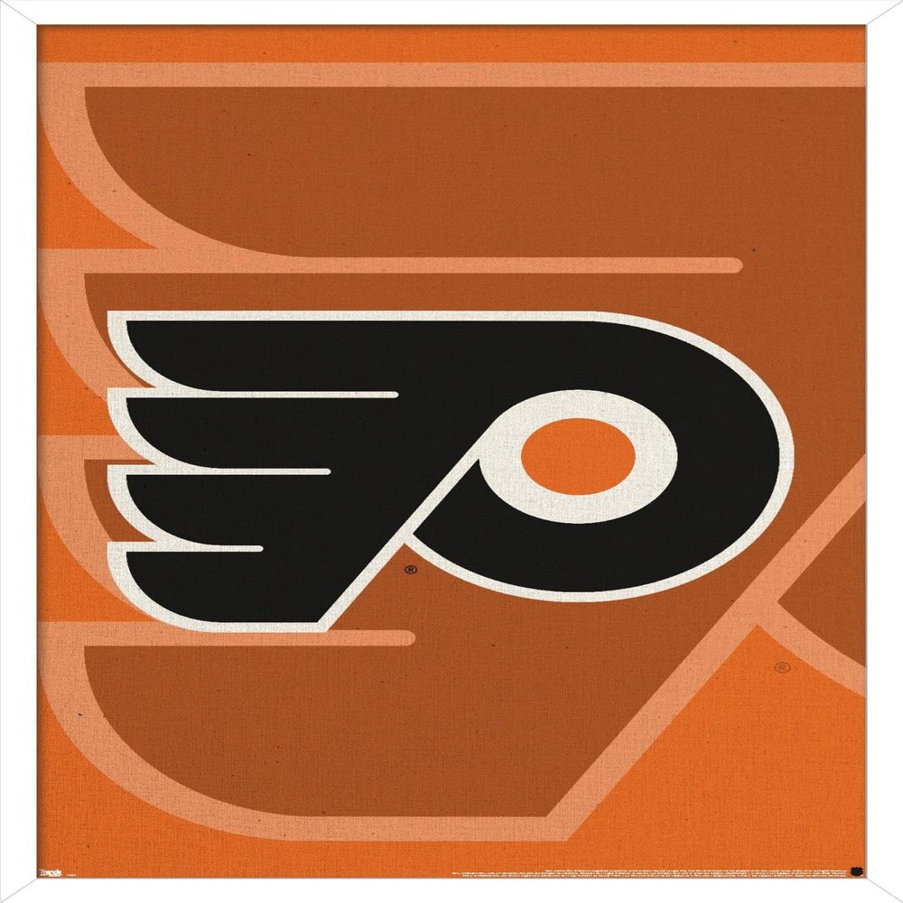 Trends International NHL Philadelphia Flyers - Logo 14 Wall Poster, 22.375" x 34", White Framed Version