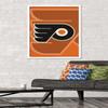 Trends International NHL Philadelphia Flyers - Logo 14 Wall Poster, 22.375" x 34", White Framed Version view 2