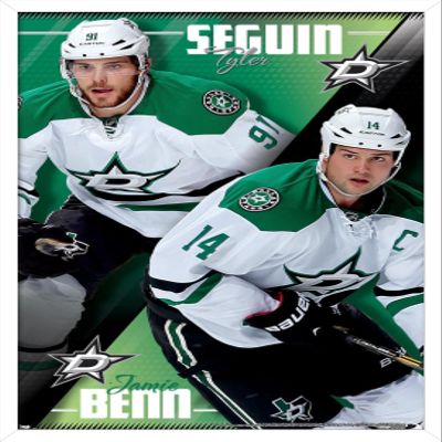 Trends International NHL Dallas Stars - Tyler Seguin and Jamie Benn 14 Wall Poster, 22.375" x 34", White Framed Version