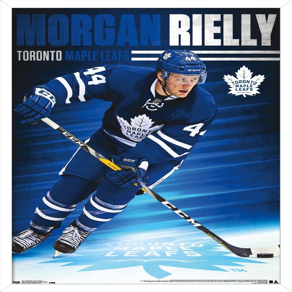 Trends International NHL Toronto Maple Leafs - Morgan Rielly 16 Wall Poster, 22.375" x 34", White Framed Version