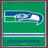 NFL Seattle Seahawks - Retro Logo 15 Wall Poster, 34L" x 22.4W", Mahogany Framed Version view 1