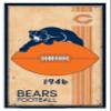 Trends International NFL Chicago Bears - Retro Logo 14 Wall Poster, 22.375" x 34", White Framed Version view 1