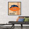 Trends International NFL Chicago Bears - Retro Logo 14 Wall Poster, 22.375" x 34", White Framed Version view 2