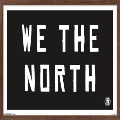 Trends International NBA Toronto Raptors - We The North 16 Wall Poster, 22.375" x 34", Mahogany Framed Version