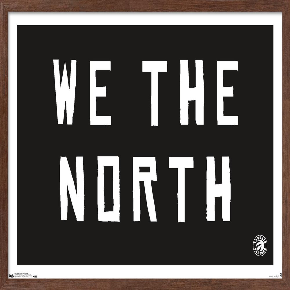 Trends International NBA Toronto Raptors - We The North 16 Wall Poster, 22.375" x 34", Mahogany Framed Version