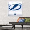 Trends International NHL Tampa Bay Lightning - Logo 17 Wall Poster, 22.375" x 34", White Framed Version view 2