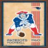 Trends International NFL New England Patriots - Retro Logo 14 Wall Poster, 22.375" x 34", Mahogany Framed Version view 1