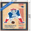 Trends International NFL New England Patriots - Retro Logo 14 Wall Poster, 22.375" x 34", Mahogany Framed Version view 3