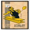 Trends International NFL Pittsburgh Steelers - Retro Logo 14 Wall Poster, 22.375" x 34", White Framed Version view 1