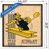 Trends International NFL Pittsburgh Steelers - Retro Logo 14 Wall Poster, 22.375" x 34", White Framed Version view 3